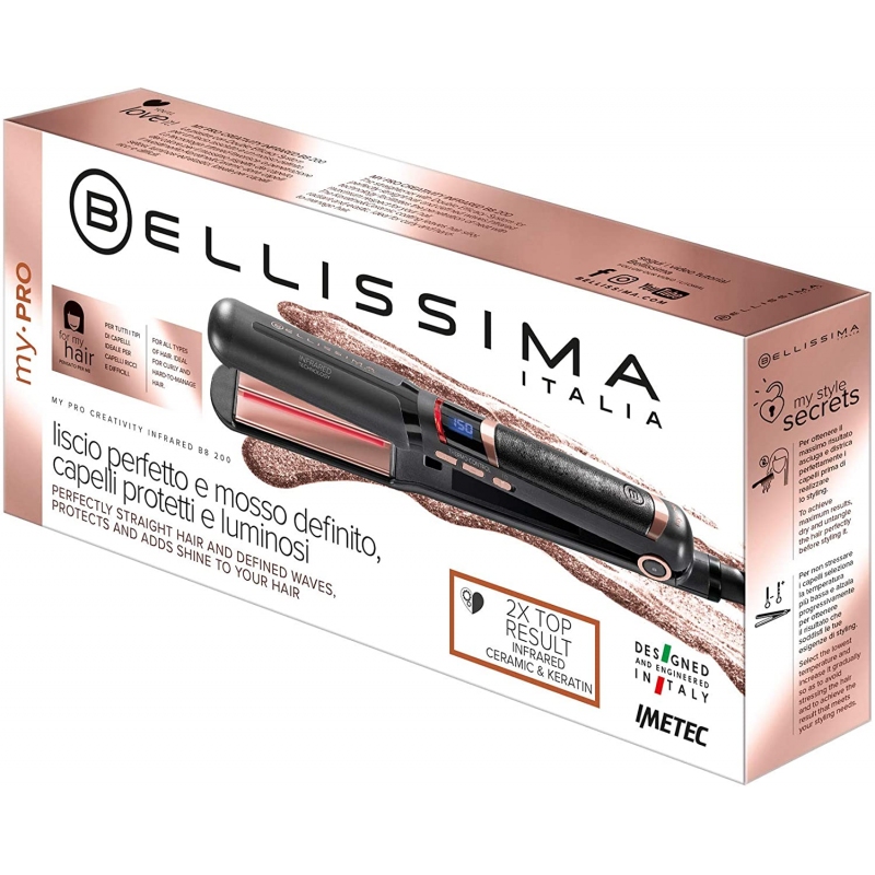 IMETEC BELLISSIMA 11725 MY PRO INFRARED B8 200 PIASTRA CON TECNOLOGIA A ...