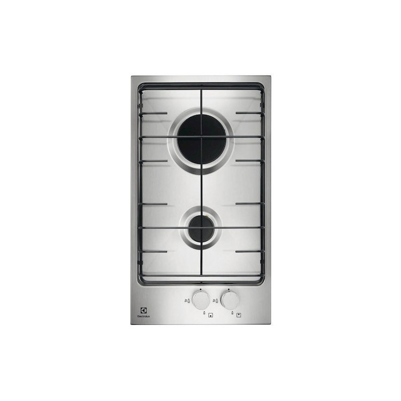 ELECTROLUX EGG3222N PIANO COTTURA 30CM 2 FUOCHI A GAS ACCIAIO INOX