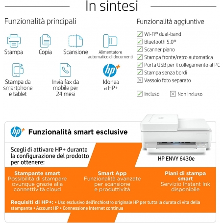 HP DeskJet 4122e Stampante multifunzione 4in1 Wifi Bluetooth