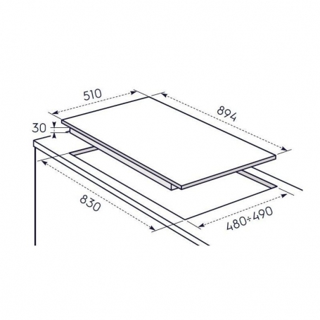 OUTLET ELECTROLUX O-KGS9536T PIANO COTTURA 90CM 5 FUOCHI A GAS GRIGLIE IN  GHISA COLORE TERRA DI FRANCIA - CON DIFETTI