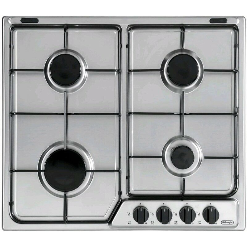 DE LONGHI YAF46ASV PIANO COTTURA DA INCASSO 60CM 4 FUOCHI A GAS INOX