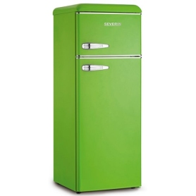 Severin GB8880 Mini frigo/congelatore retrò 31 Litri , piccolo congelatore  con controllo flessibile della temperatura, frigorifero