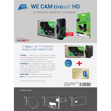 DIGIQUEST WE CAM TIVU'SAT HD + SMARTCARD ORO INCLUSA