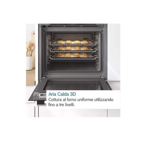 OFFERTA ELETTROVILLAGE  BOSCH HRT278BB0 SERIE 6 FORNO ELETTRICO DA INCASSO  71 LT PIROLITICO CLASSE A NERO