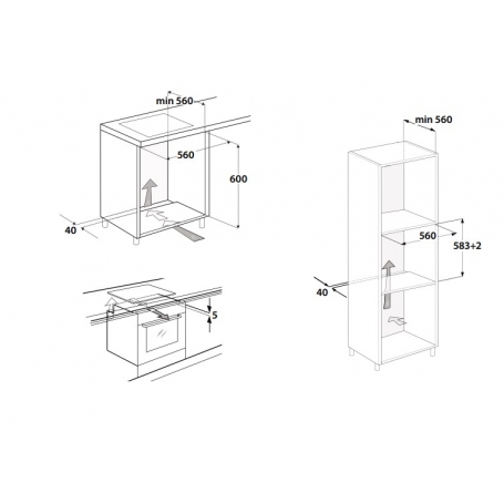 OFFERTA ELETTROVILLAGE  INDESIT IFW 4534 H BL FORNO ELETTRICO DA INCASSO  VENTILATO 71LT NERO CLASSE A - IFW4534HBL