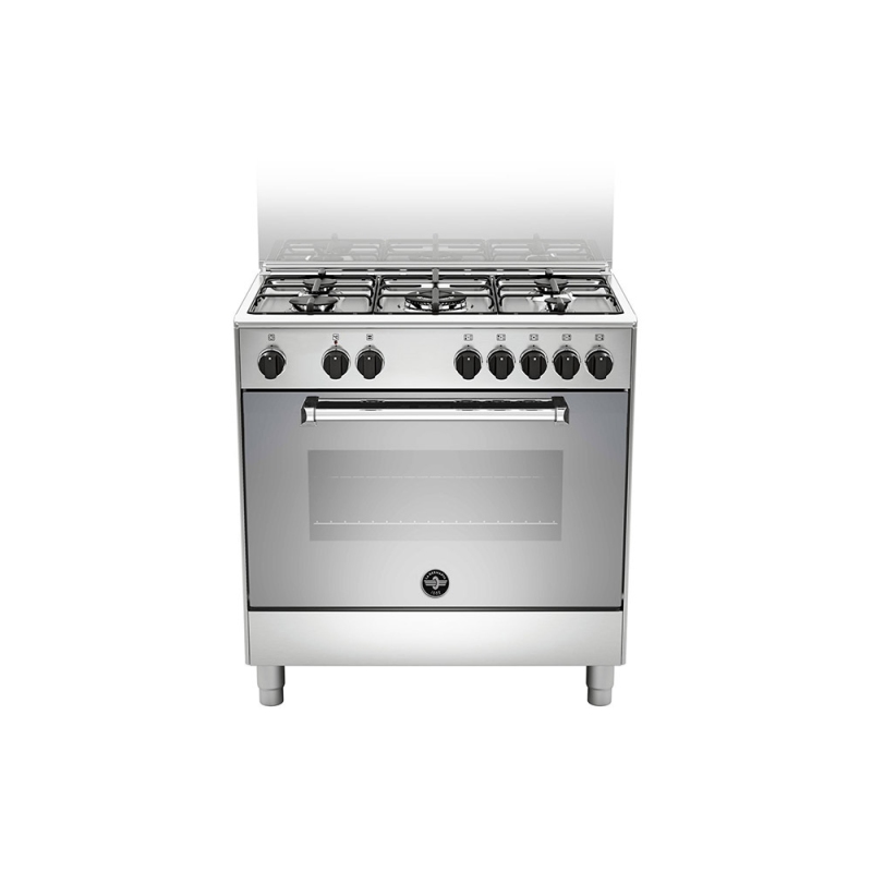 OUTLET LA GERMANIA O-AMN855EXV CUCINA 80x50 5 FUOCHI A GAS FORNO ELETTRICO CLASSE A INOX - CON DIFETTI