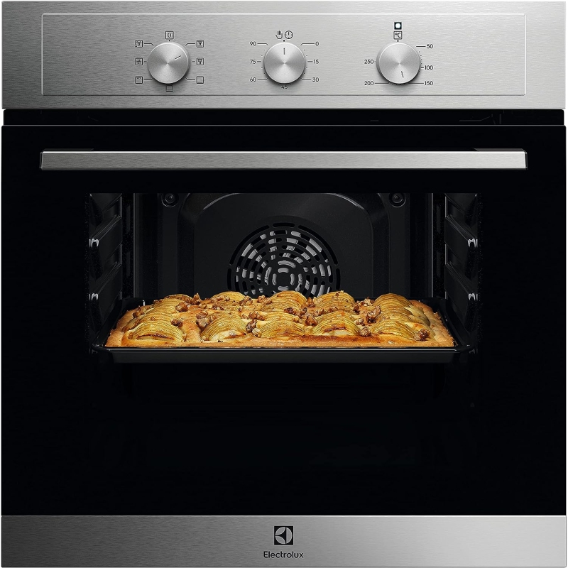 ELECTROLUX EOH2H00BX FORNO DA INCASSO ELETTRICO VENTILATO CON GRILL 58LT CLASSE A INOX - PROMO