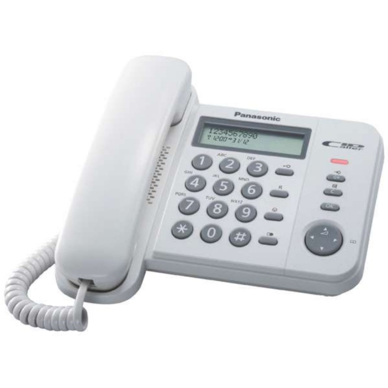 PANASONIC KX-TS560EX1W TELEFONO A FILO CON DISPLAY LCD IDENTIFICATIVO CHIAMATA BIANCO - PROMO