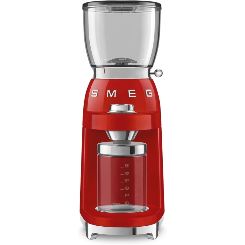 SMEG CGF01RDEU MACINACAFFÉ ELETTRICO ANNI '50 CAFFE' MACINATO 130GR COLORE ROSSO