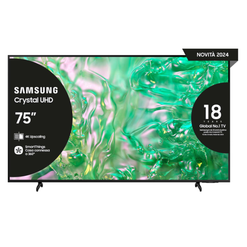 SAMSUNG UE75DU8070UXZT TV LED 75'' 4K CRYSTAL UHD SMART TV WI-FI