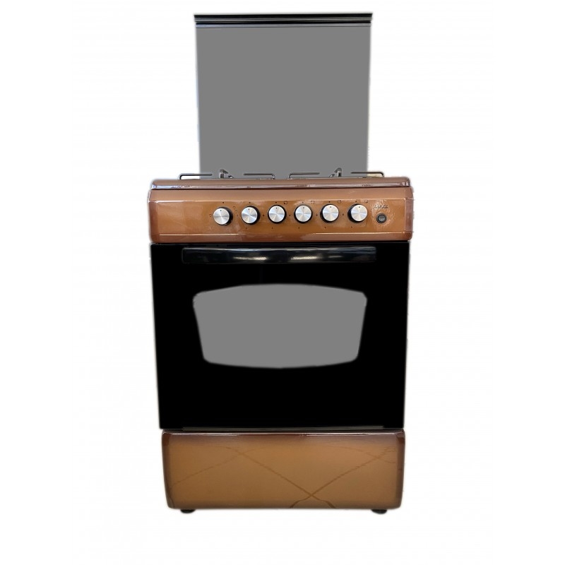 LAREL L6005VM CUCINA 60X60 4 FUOCHI A GAS E FORNO A GAS COLORE MARRONE