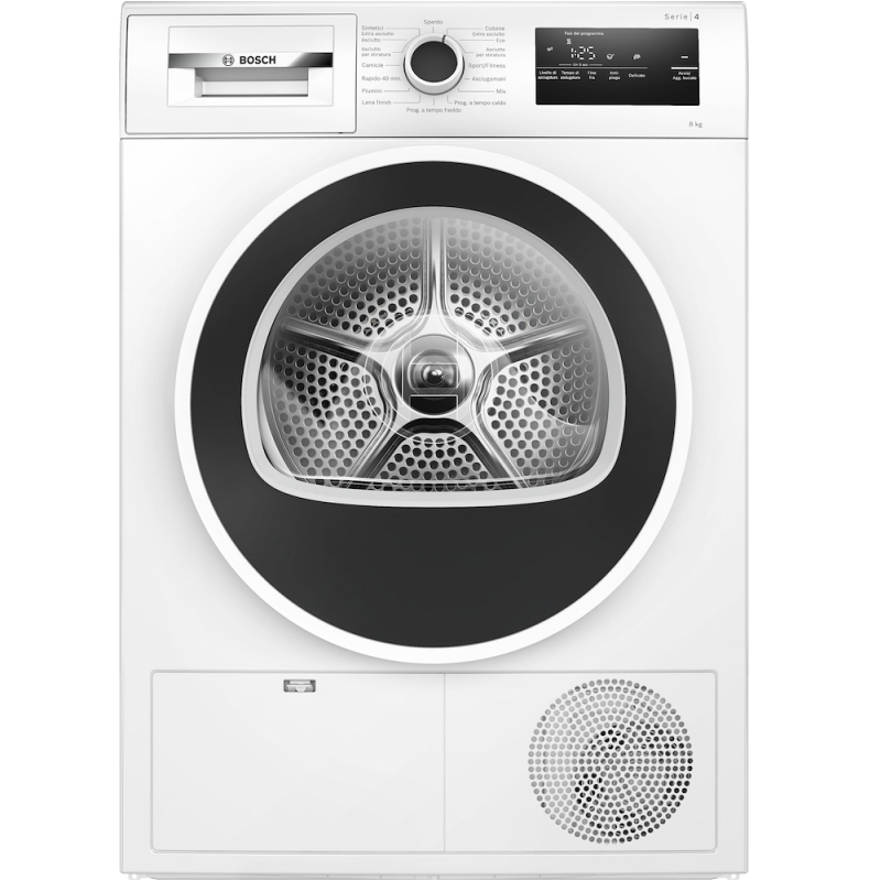 BOSCH WTH85208II ASCIUGATRICE A POMPA DI CALORE 8KG AUTODRY SENSING DRYING INVERTER CLASSE A++