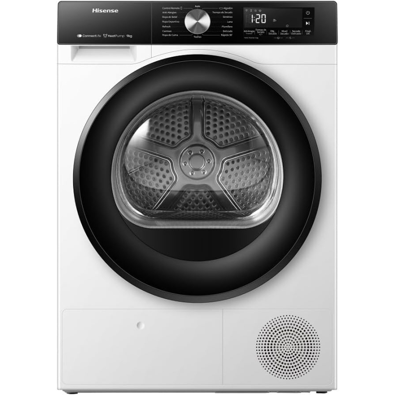 HISENSE DH3S902BW3 ASCIUGATRICE POMPA DI CALORE 9KG WIFI OBLO' REVERSIBILE CLASSE A++