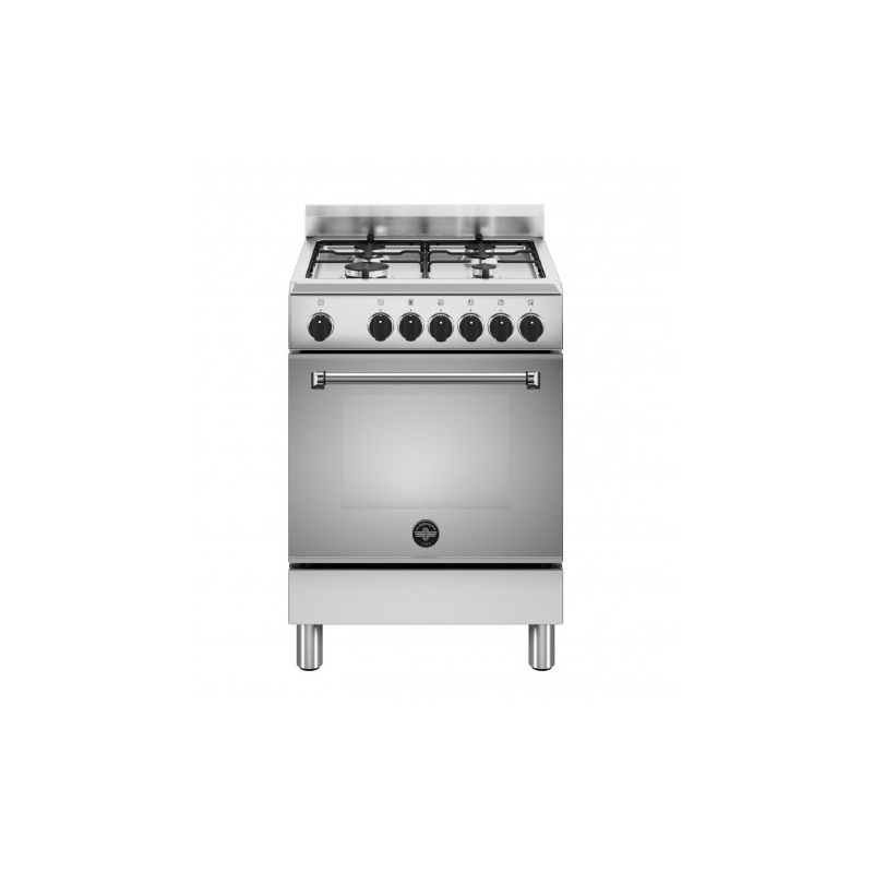 LA GERMANIA AMN664EXV/24 CUCINA 60x60 4 FUOCHI A GAS FORNO ELETTRICO MULTIFUNZIONE - INOX