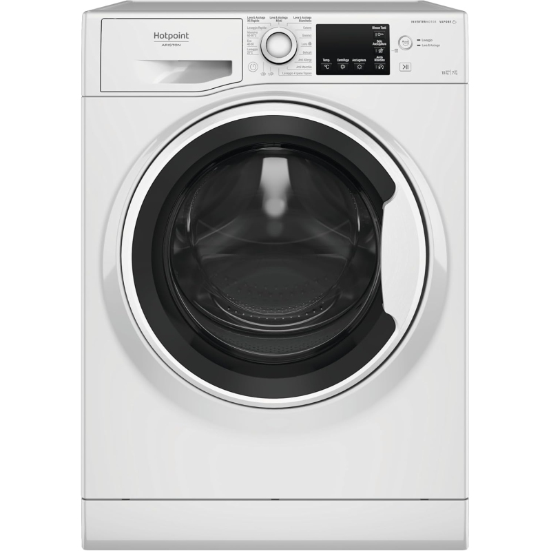 HOTPOINT ARISTON NDB 10736 WA IT LAVASCIUGA 10/7 KG 1400 GIRI VAPORE CLASSE A/D